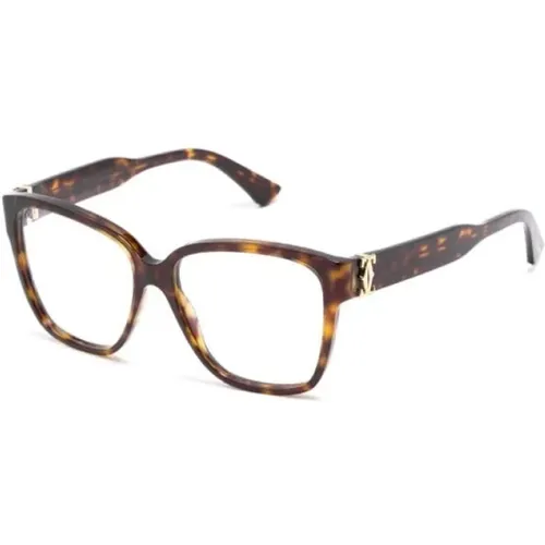 Braun/Havanna Optische Brille , Damen, Größe: 55 MM - Cartier - Modalova