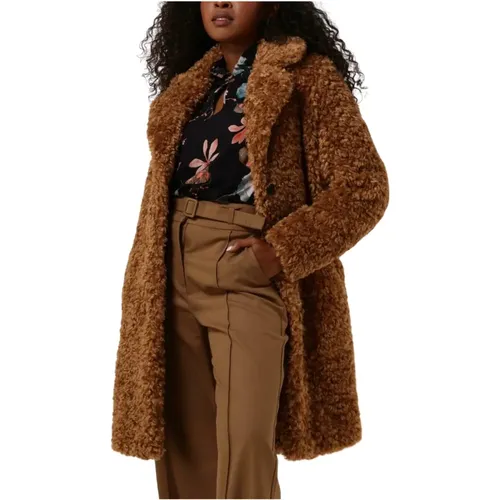 Faux Fur Shearling Jacken Camel,Kunstpelzjacke für Damen - Giacomo - Modalova