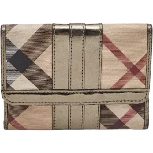 Pre-owned Coated canvas wallets , female, Sizes: ONE SIZE - Burberry Vintage - Modalova