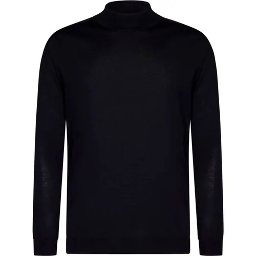 Blauer Merinowollpullover , Herren, Größe: 2XL - Low Brand - Modalova