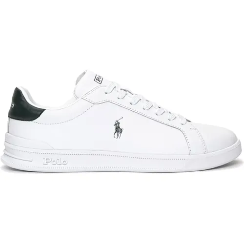 Weiße lässige Ledersneakers für Herren , Herren, Größe: 40 EU - Polo Ralph Lauren - Modalova