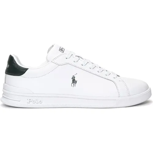 Weiße lässige Ledersneakers für Herren , Herren, Größe: 41 EU - Polo Ralph Lauren - Modalova