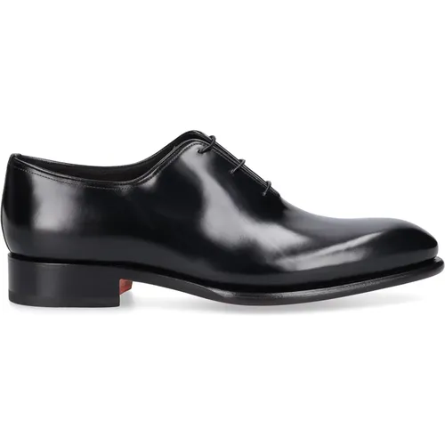 Oxford 16229 Calf Leather Business Shoes , male, Sizes: 10 1/2 UK, 10 UK, 8 UK, 8 1/2 UK, 9 UK, 6 1/2 UK, 7 1/2 UK, 6 UK - Santoni - Modalova