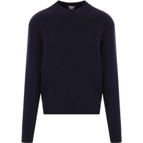 Navy Cashmere Sweater , male, Sizes: L, M - Bottega Veneta - Modalova