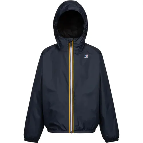 Blaue Sportliche Kurze Jacke K-Way - K-way - Modalova