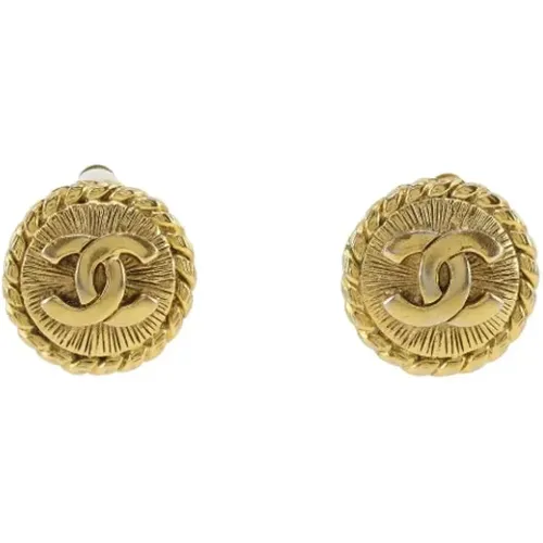 Pre-owned Metal earrings , female, Sizes: ONE SIZE - Chanel Vintage - Modalova