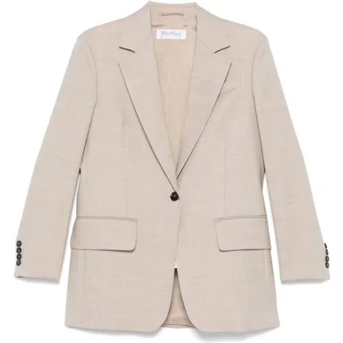 Wool Blazer with Notched Lapel , female, Sizes: S, 2XS, XS, M - Max Mara - Modalova