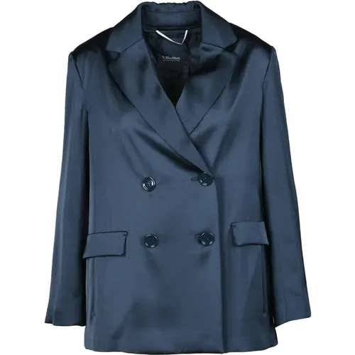 Elegante Jacke aus Viskose-Polyester-Mix , Damen, Größe: L - Max Mara - Modalova