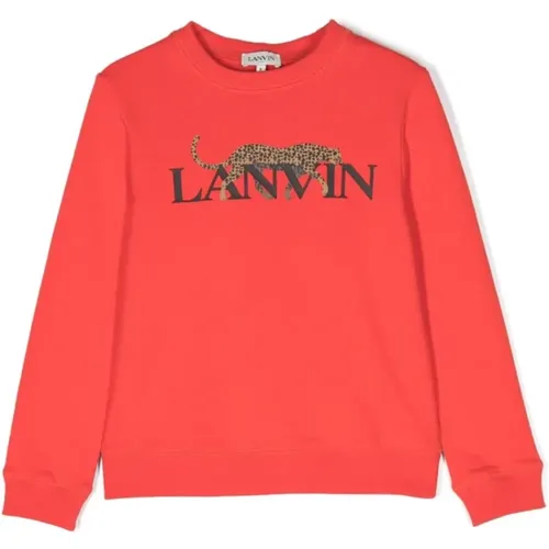 Logo Print Sweatshirt für Jungen - Lanvin - Modalova