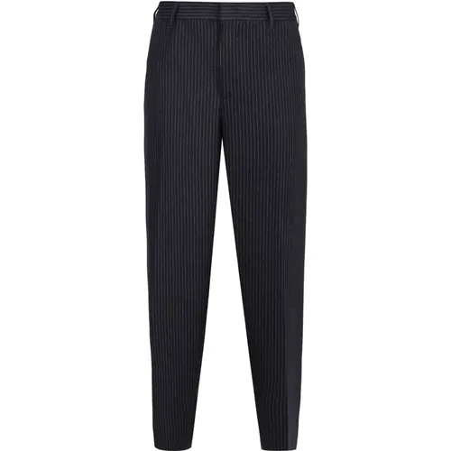 Tailored Pin-Striped Trousers , male, Sizes: M, L, S - Emporio Armani - Modalova