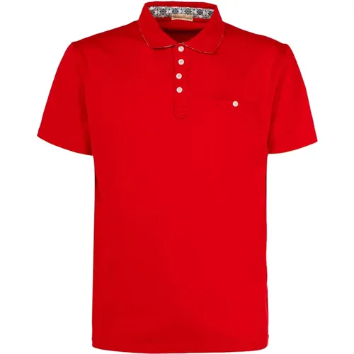 Elegantes rotes Poloshirt , Herren, Größe: 3XL - CASHMERE COMPANY - Modalova