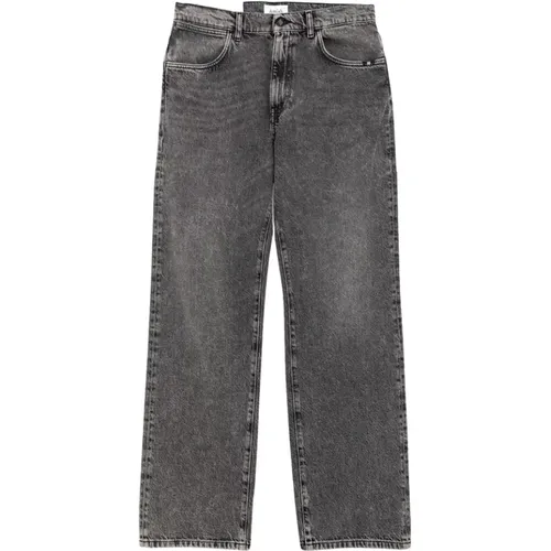 Rinse-Wash Denim Straight Fit Jeans , Herren, Größe: W32 - Amish - Modalova