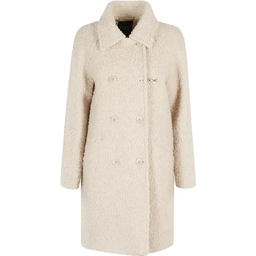 Stylish Coat with Hook Closure , female, Sizes: M, S - Fay - Modalova