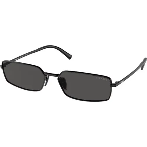 Stilvolle Sonnenbrille in Dunkelgrau , unisex, Größe: 59 MM - Prada - Modalova