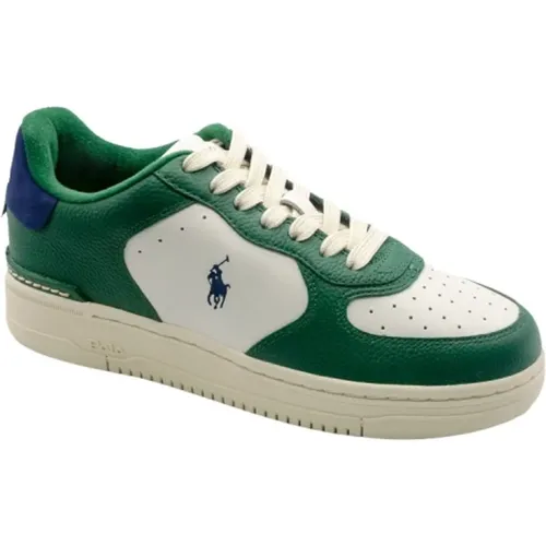 Grüne Leder Polo Schuhe Masters , Herren, Größe: 40 EU - Ralph Lauren - Modalova