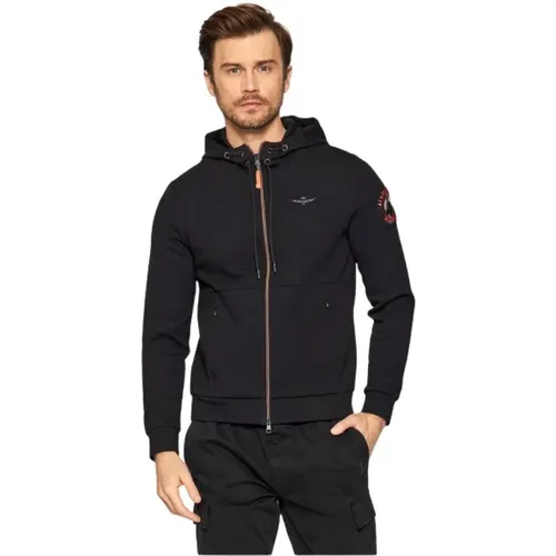 Verstellbarer Kapuzen-Zip-Sweatshirt - aeronautica militare - Modalova