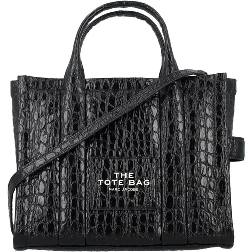 Croc-Embossed Medium Tote Bag , female, Sizes: ONE SIZE - Marc Jacobs - Modalova