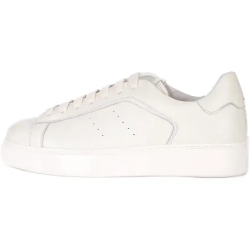 Men`s Leather Sneakers with Perforated Details , male, Sizes: 10 UK - Doucal's - Modalova