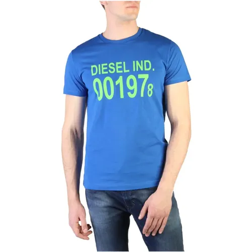 Herren T-Shirt in einfarbig , Herren, Größe: 2XL - Diesel - Modalova