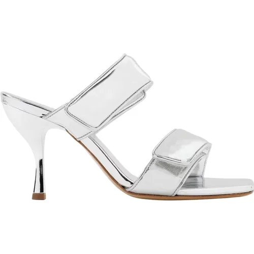 Metallic Leather Sandals Aw23 , female, Sizes: 4 1/2 UK, 5 UK - Gia Borghini - Modalova