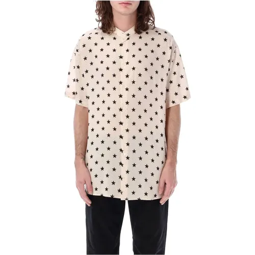 Star Print Shirt for Men , male, Sizes: L - Balmain - Modalova
