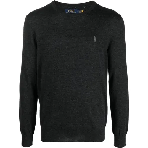 Casual Grauer Wollpullover , Herren, Größe: 2XL - Polo Ralph Lauren - Modalova