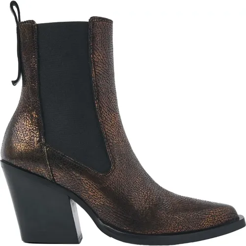 Bronze ankle boots , female, Sizes: 6 UK, 8 UK, 5 UK - Via Vai - Modalova