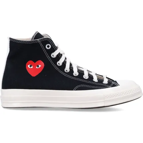 Heart Hi Top Sneakers , male, Sizes: 3 UK, 8 UK, 5 1/2 UK, 9 UK, 7 UK, 4 UK, 6 UK, 5 UK, 8 1/2 UK - Comme des Garçons Play - Modalova