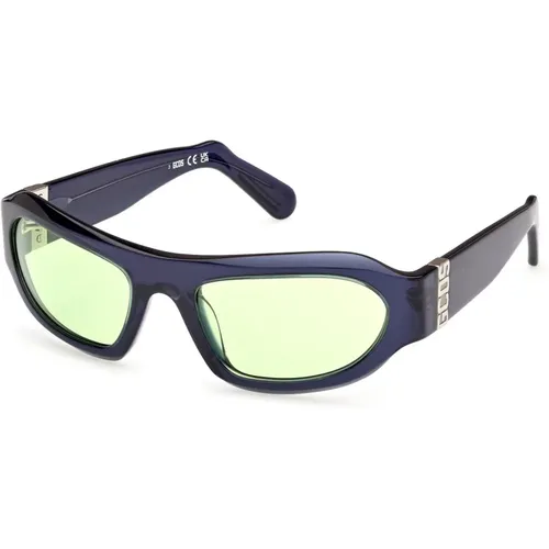 Quadratische Transparente Blaue Sonnenbrille , unisex, Größe: 57 MM - Gcds - Modalova