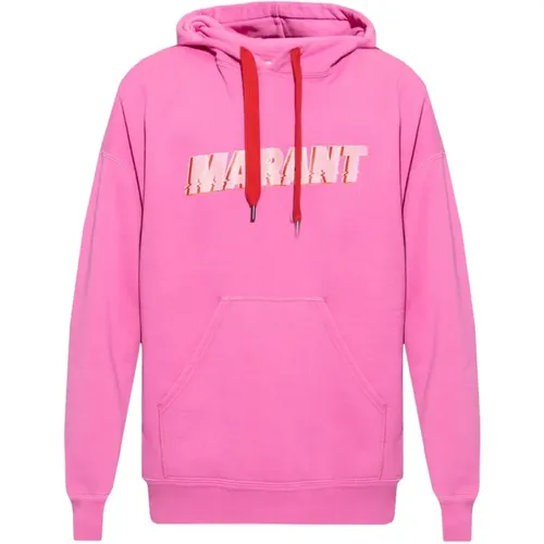 Miley hoodie with logo , male, Sizes: S - Isabel marant - Modalova