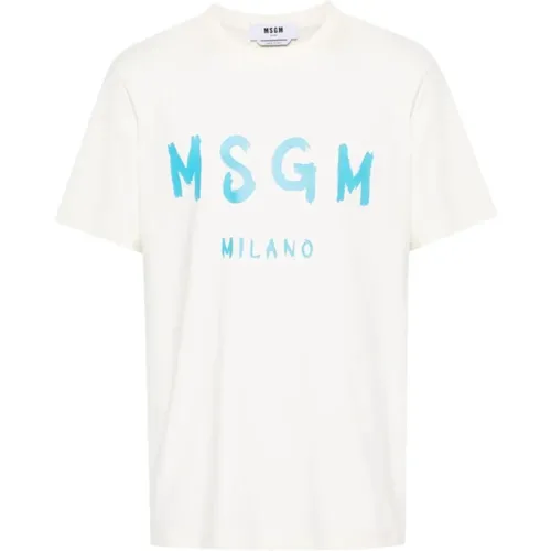 T-Shirts , male, Sizes: L, XL, M - Msgm - Modalova