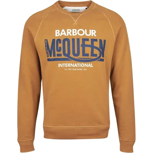 Randall Crew Sweatshirt with Cornelius Embroidery , male, Sizes: M, L, 2XL, XL - Barbour - Modalova
