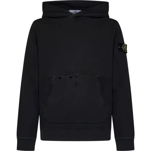 Schwarzer Pullover Aw24 Stilvolle Herrenbekleidung - Stone Island - Modalova