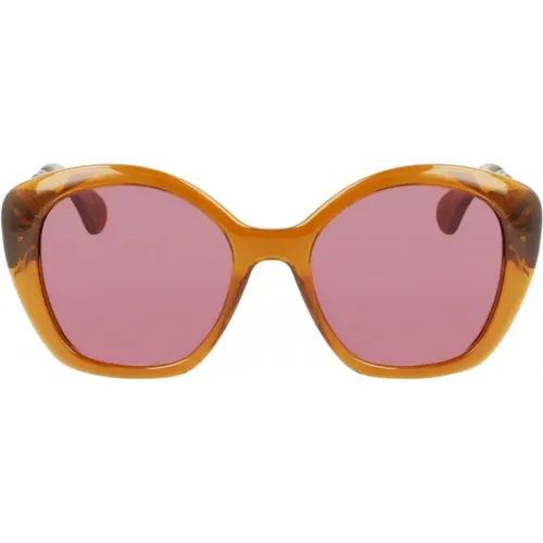 Schmetterlingsstil Acetat Sonnenbrille , Damen, Größe: ONE Size - Lanvin - Modalova