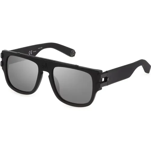 Matt Schwarz/Grau Sonnenbrille Pure Pleasure NYC - Philipp Plein - Modalova