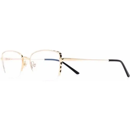 Goldene Optische Brille mit Zubehör - Cartier - Modalova