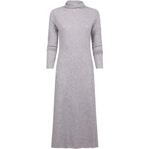 Grey Cashmere Dress with Roll Neck , female, Sizes: S - LU REN - Modalova