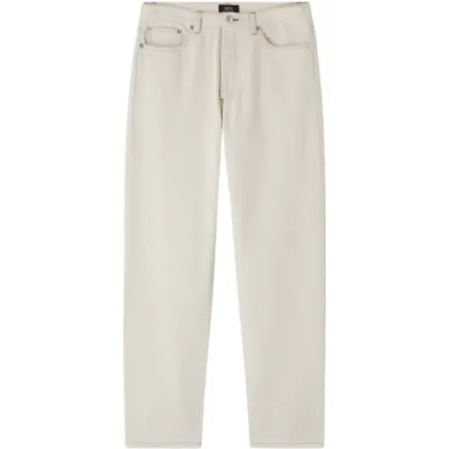 Cotton straight leg pants with caramel stitching , male, Sizes: W33, W30, W34, W31, W29, W32 - A.p.c. - Modalova