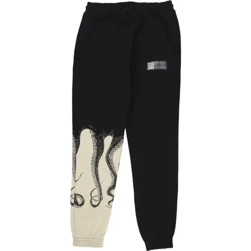 Schwarze Sweatpant mit Seitentaschen , Herren, Größe: L - Octopus - Modalova