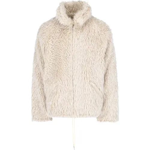 Shearling Hooded Jacket , male, Sizes: L, XL, M - Marni - Modalova