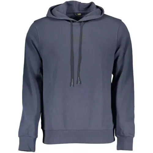 Blaues Baumwoll-Kapuzensweatshirt - Cavalli Class - Modalova