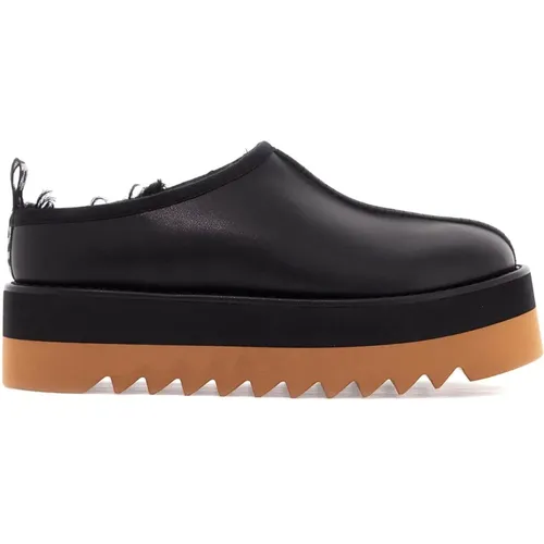 Eco-leather Flatform Mules with Fabric Trim , female, Sizes: 5 UK, 6 UK, 3 UK - Stella Mccartney - Modalova