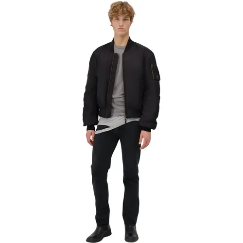 M Bomber Twill , male, Sizes: L - Bacon - Modalova