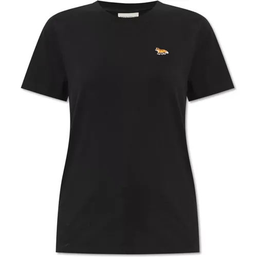 T-Shirt mit Logo , Damen, Größe: S - Maison Kitsuné - Modalova
