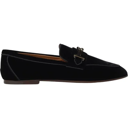 Lederloafer mit Besticktem Ring - TOD'S - Modalova