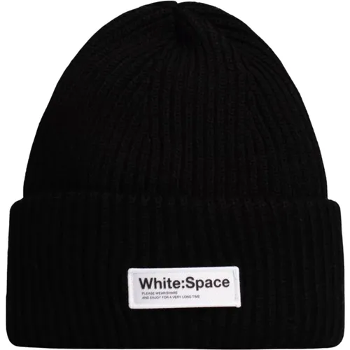 Knit Beanie with Logo Patch , unisex, Sizes: ONE SIZE - White:Space - Modalova