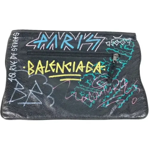 Pre-owned Leather clutches , female, Sizes: ONE SIZE - Balenciaga Vintage - Modalova