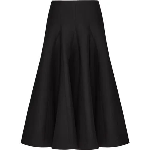 Flared Skirt Crepe Couture , female, Sizes: XS, S, M - Valentino Garavani - Modalova