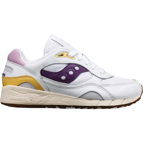 White/Purple Shadow 6000 Sneakers , female, Sizes: 4 1/2 UK, 4 UK, 3 1/2 UK, 2 1/2 UK, 3 UK, 5 1/2 UK - Saucony - Modalova