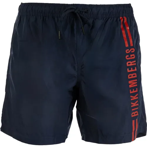 Herren Navy Boxer Badehose , Herren, Größe: S - Bikkembergs - Modalova